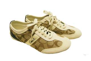 COACH BAYLEE KHAKI PARCHMENT WOMENS SNEAKERS Authentic New in Box 