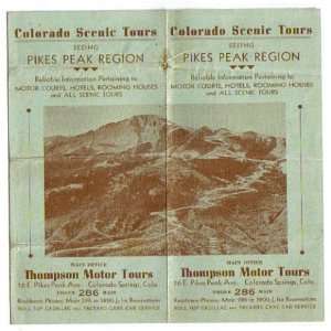  Advertising Brochure for Colorado Scenic Tours Seeing 