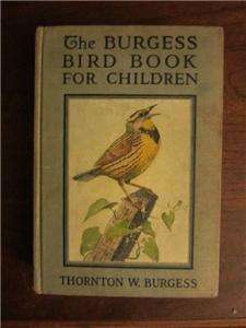 Burgess Bird Book for Children Thornton Burgess Glossy Illustrations 