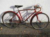 1967 Robin Hood camelback 9 speed bicycle Cyclo Benelux conversion red 