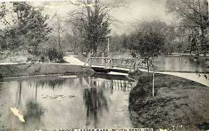 SOUTH BEND IN LEEPER PARK 1910 Postcard  