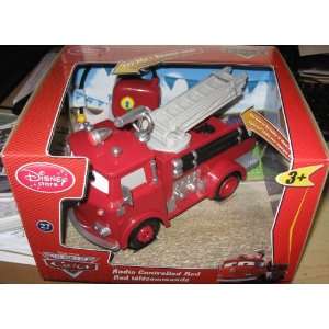  CARS   Remote Control Red Fire Engine w/ Sounds & Shoots 