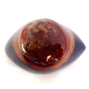 Third Eye Agate 04 Red Orange Fire Stone Black Protectioon Crystal 2.4 