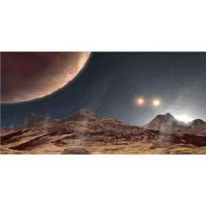  Land of 3 Suns Giant Wall Mural