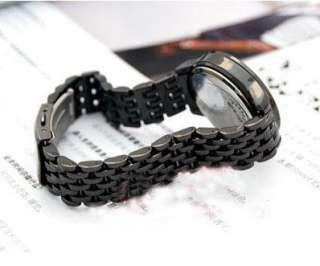 Men 3D Thin Sports Fashion Quartz Wrist Watch black  