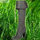 gray thigh boots size 8  