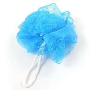   Pcs White Hoop Design Blue Soft Nylon Mesh Net Scrubber Pouf Bath Ball