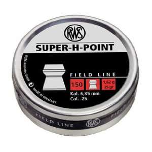  RWS Super H Point .25 Cal, 25.0 Grains, Hollowpoint, 150ct 