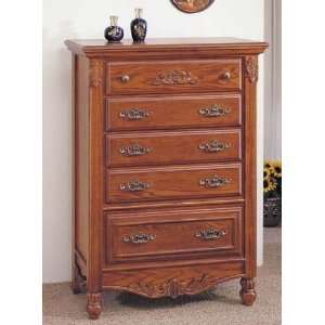  Storage Chest with Wooden Skirt Oak Finish: Home & Kitchen