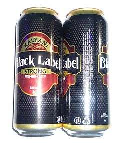 KALYANI BLACK LABEL Strong BEER can INDIA Tall 500ml NEW 500 Black 