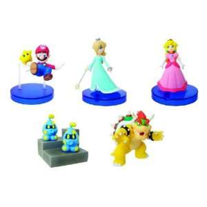  Super Mario Galaxy Desk Top Figures Set of 5: Toys & Games