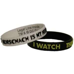  NECA Watchmen Movie Set of 2 Rubber Bracelets Rorschach I 