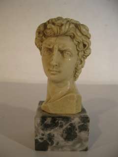 VINTAGE RESIN SCULPTURE OF DAVID BY G.RUGGERI ,MADE IN ITALY  