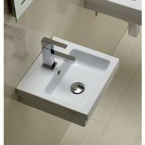   Boutique Logic 35 Ceramic Bathroom Sink in White: Home Improvement