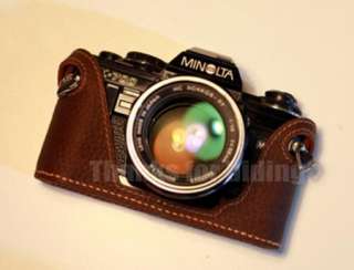 Real leather bag case cover for Minolta X 300 X 700 camera handmade 