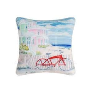  18 x 18 Pillow, Red Bicycle