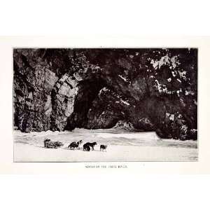  1920 Print Rock Firth River Arctic Coast Alaska Dog Sled 