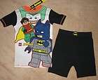 batman lego robin joker s s shirt pajamas sz 6  
