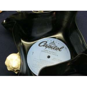 Repurposed Vinyl LP Decorative Bowl With Sea Shell Anne Murray x mas 