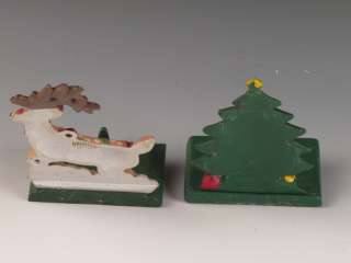   Importers Christmas Stocking Mantle Hangers Reindeer Noahs Ark Tree