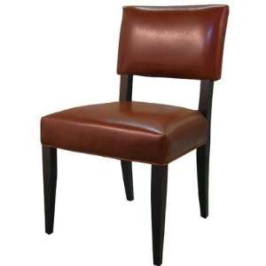  Jason Bonded Leather Side Chair in Caramel: Furniture 