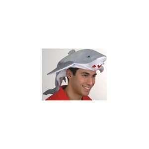  New Plush Killer Shark Jaws Fish Costume Hat Cap 