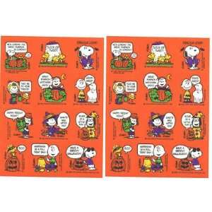   & Peanuts Gang Hallmark Halloween Stickers   2 Sheets: Toys & Games