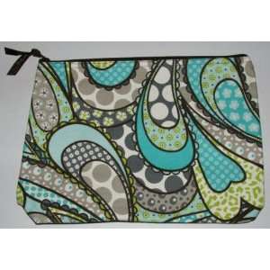 Thirty One Large Zipper Pouch Boho Patchwork Paisley 