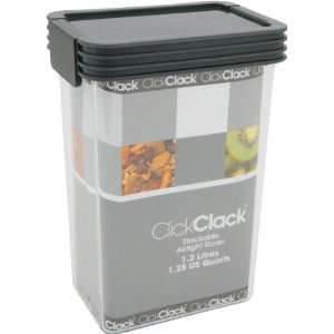  Clickclack Airtight Storer 1 1/4 Quart Container, Charcoal 