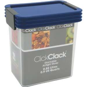  Clickclack Airtight Storer .9 Quart Container, Blue Lid 