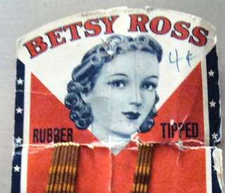 BETSY ROSS Vintage hair BOBBY PINS original cardboard  