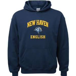 New Haven Chargers Navy Youth English Arch Hooded Sweatshirt