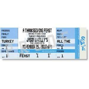 Thanksgiving Feast Ticket Invitations