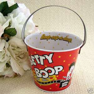 Betty Boop~Showtime~Reel~Red Mini Bucket ~ Keepsake Tin  