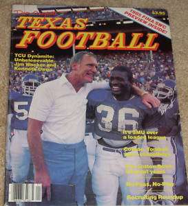 1985 Dave Campbells Texas Football Magazine Excellent TCU Horned 