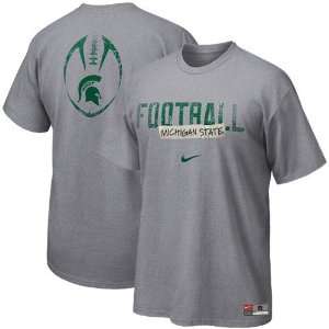  Nike Michigan State Spartans Ash Team Issue T shirt 