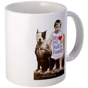  My Pit Bull is Family   Vintage Mug by CafePress: Kitchen 