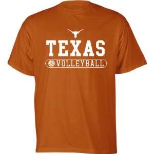  Texas Longhorns Dark Orange Volleyball T Shirt: Sports 