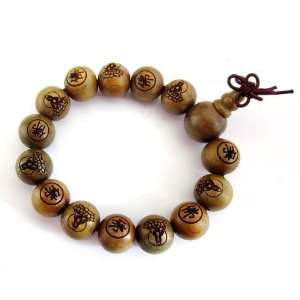   Sandalwood Beads Tibetan Buddhist Prayer Wrist Mala Bracelet: Jewelry