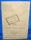 Bible Paths, Quarterly No. 5, (1958) Sunday School Lessons, Young 