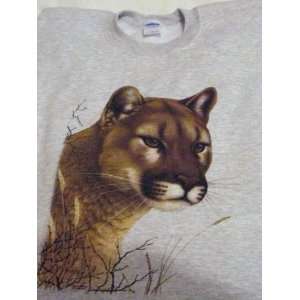   50/50 Light Gray Bobcat Print Sweat Shirt Size (Xl) 