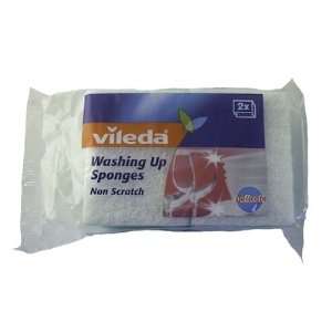    Vileda Washing Up Sponge Scourer Non Scratch 2 Pack