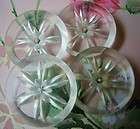 Vintage 40s Set of 4 HUGE Clear LUCITE