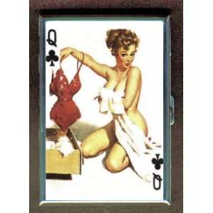 KL PIN UP PLAYING CARD RETRO SEXY ID CREDIT CARD WALLET CIGARETTE CASE 