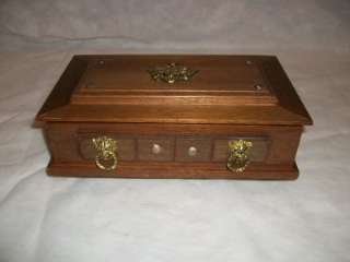 Vintage Wood Jewelry Box S.Sper Bijou  