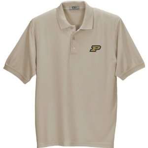 Purdue Boilermakers Old Gold Pique Polo Shirt: Sports 