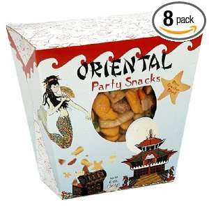   Food and Spice Co, Oriental Party Snacks, 6 Ounce Box (Pack of 8