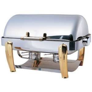   Chafing Dish with Brass Plated Legs and Spoon Holder: Kitchen & Dining