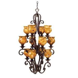   Ibiza 12 Light Wrought Iron Foyer Chandelier From the Ibiza Collection