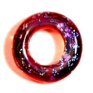  12mm Handmade Ruby Red Boro Glass Mini Ring Beads: Arts 